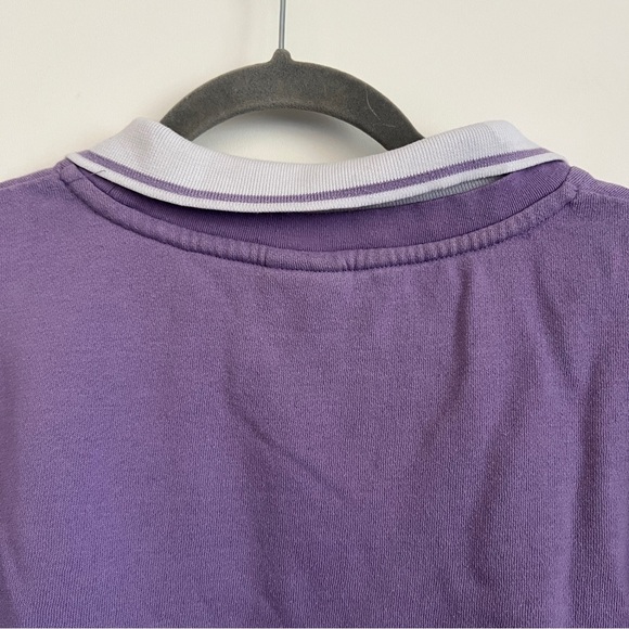 Adrian Daltfeld Lavender Floral Embroidered Collared Sweatshirt Pullover-Size L - Picture 6 of 9